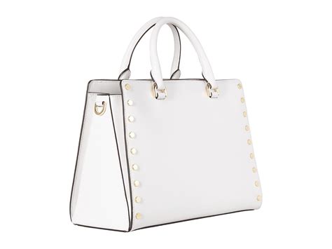 michael michael kors sylvie large leather satchel|Michael Kors white manhattan bag.